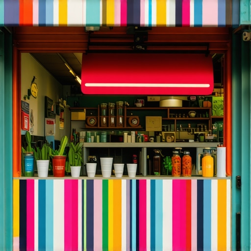 Local shop engaging with community members at a neighborhood event.