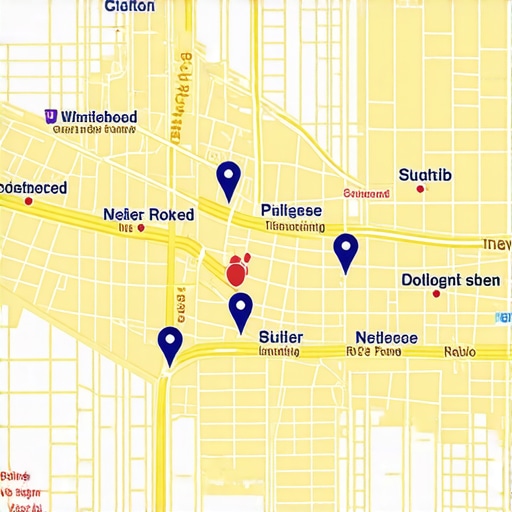 Detailed map illustrating neighborhood micro-trends and foot traffic data for retail
