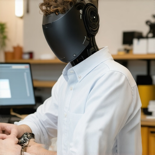 Small shop owner utilizing AI tools on a laptop for local SEO strategies