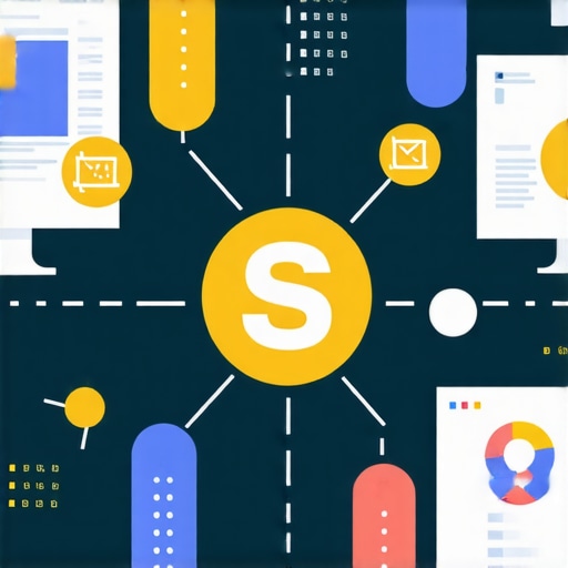 Infographic showcasing complex local SEO tactics and data analytics for small businesses.