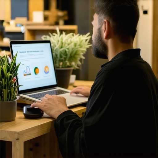 Small retail business owner using digital tools for local SEO and community engagement