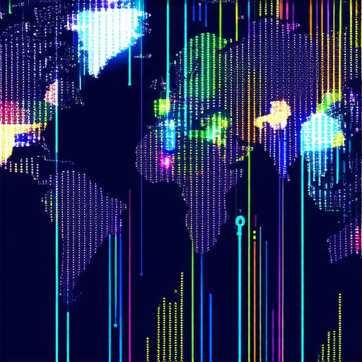 Diagram illustrating the integration of geospatial data and hyperlocal content strategies for local search optimization.