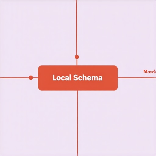 Diagram showing schema markup integration for local SEO