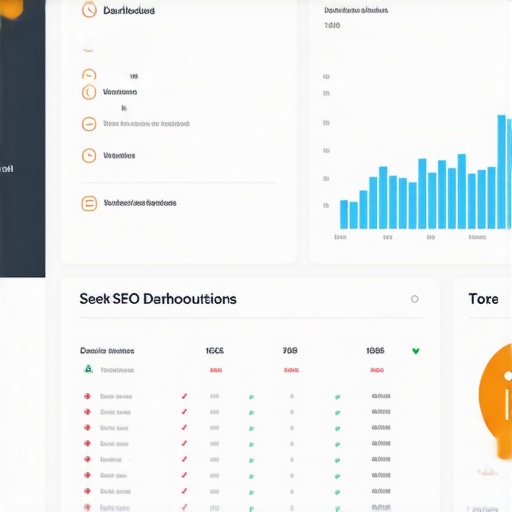 Screenshot of a local SEO dashboard with AI analytics and maps indicating targeted regions.