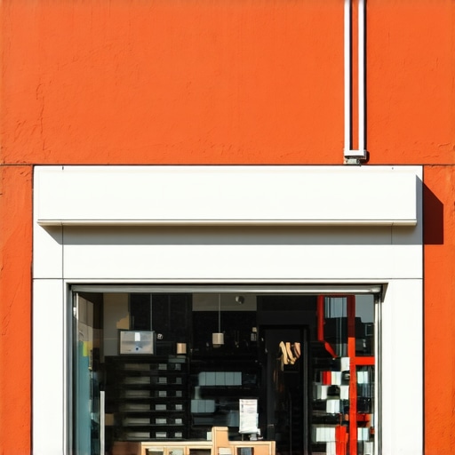 A vibrant retail storefront surrounded by community signage and pedestrian traffic, illustrating local engagement.