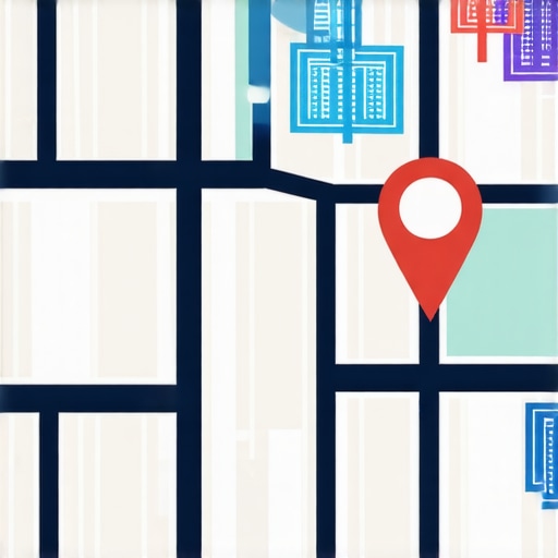Detailed map of a city neighborhood showing targeted local marketing areas
