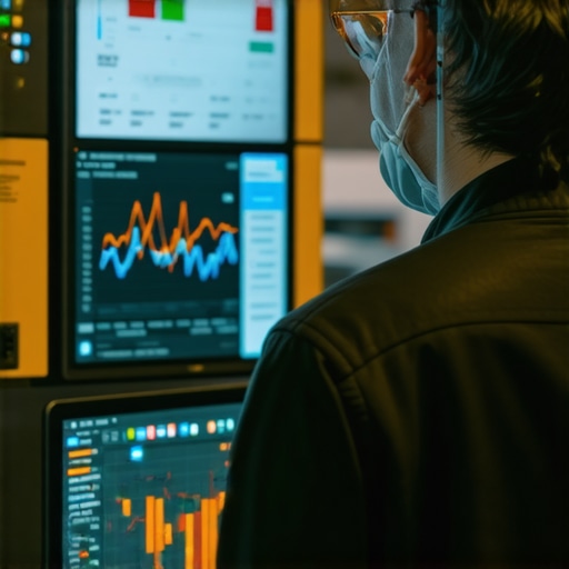 AI-Driven Local Business Optimization A small shop with a digital dashboard showing analytics and AI tools for local SEO.