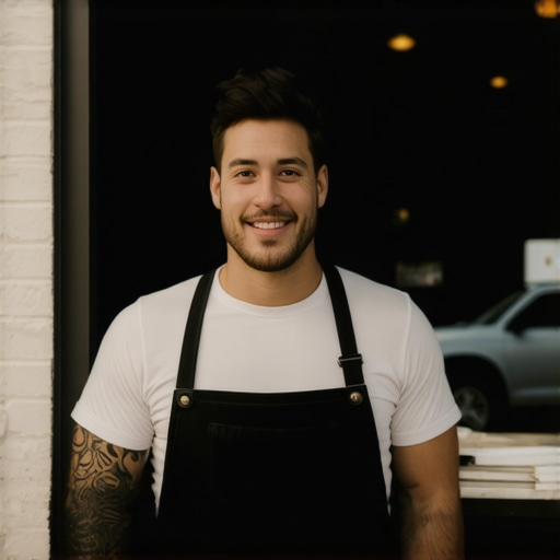 Business owner filming niche-focused promotional video in storefront.