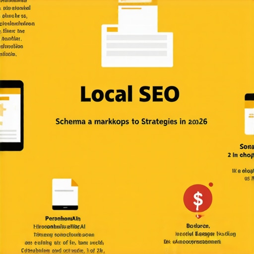 Infographic displaying advanced local SEO techniques for small retail businesses in 2026.