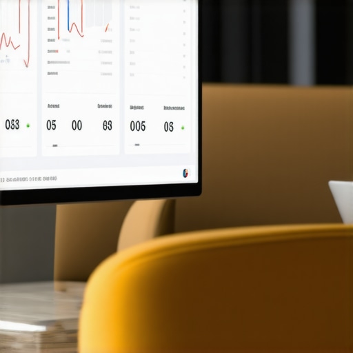 Schema Optimization Dashboard Close-up of a digital dashboard displaying local schema markup and analytics for a small business.