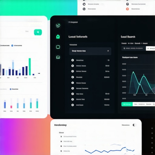 Dashboard screenshot showing local SEO performance metrics and AI insights.