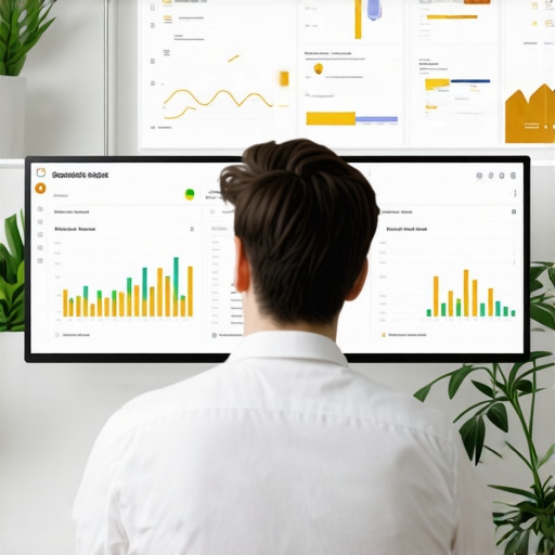 Digital marketer reviewing local SEO data dashboard
