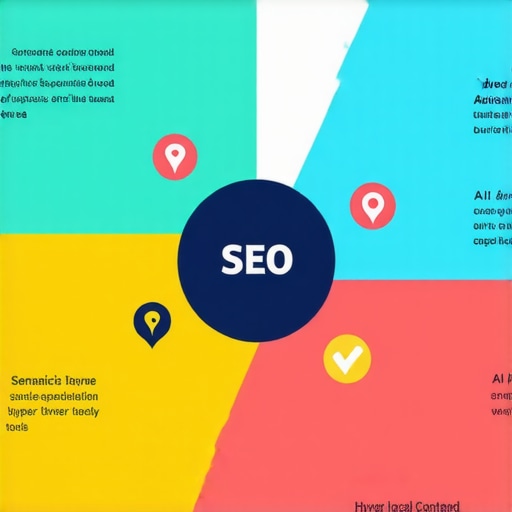 Diagram showing key advanced strategies for local SEO success.