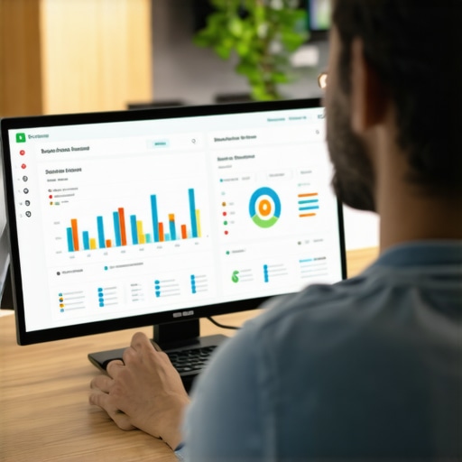 Digital marketing team reviewing local SEO analytics for a small shop