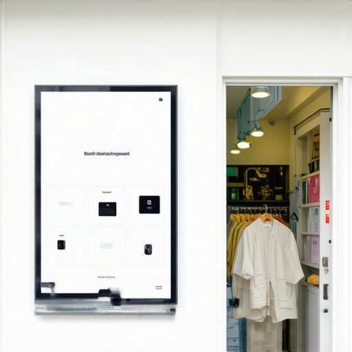 Interactive digital storefront showcasing AR content at a neighborhood shop.