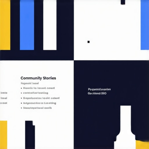 Infographic showing community-focused content and geo-targeted SEO tactics for local businesses.
