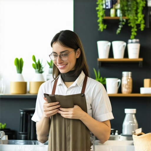 Small retailer optimizing their Google Business profile for local search in 2026.