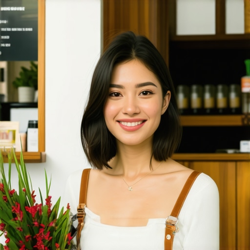 Small retail shop utilizing AI-based marketing strategies and community engagement.