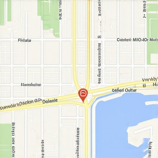 A digital map illustrating sophisticated local search data integration methods.