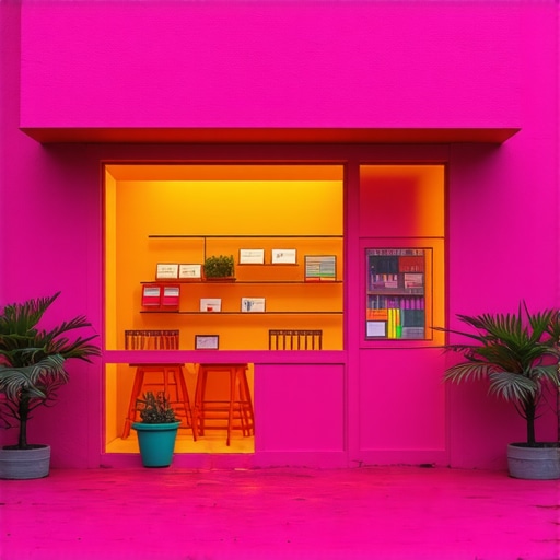 A small local business with digital marketing tools and analytics overlays