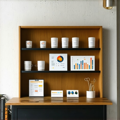 Visual of a small retail shop with digital data analytics on screens