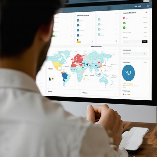 Visual of a business owner reviewing local SEO analytics on a tablet device.