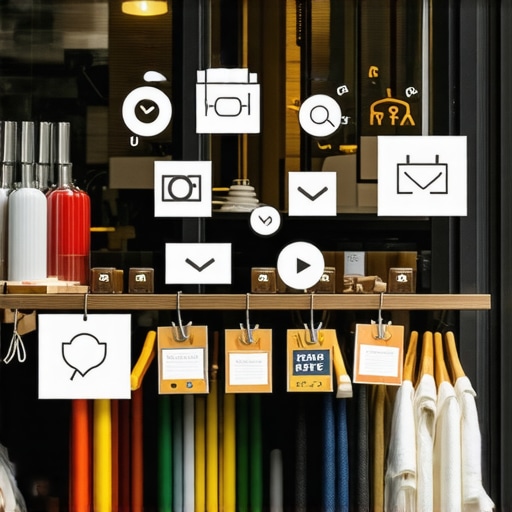 Shop exterior with digital marketing elements