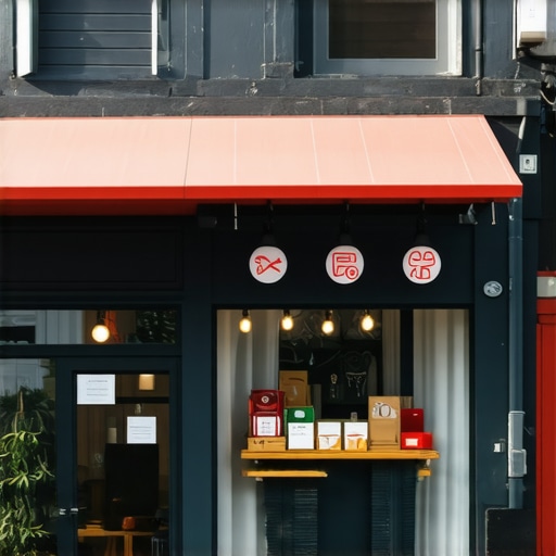 Shop exterior showcasing local SEO and schema markup elements