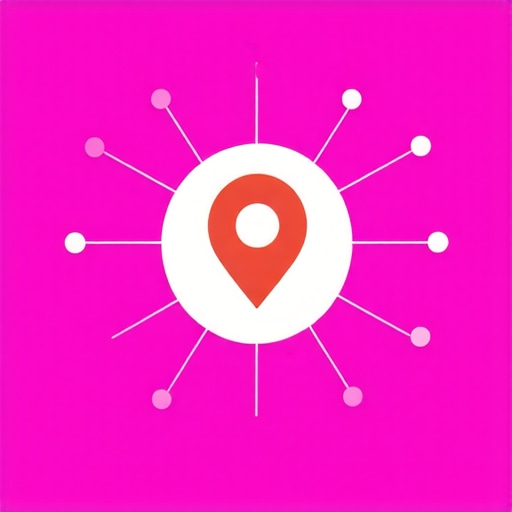 Diagram showing semantic keyword clusters surrounding a local business