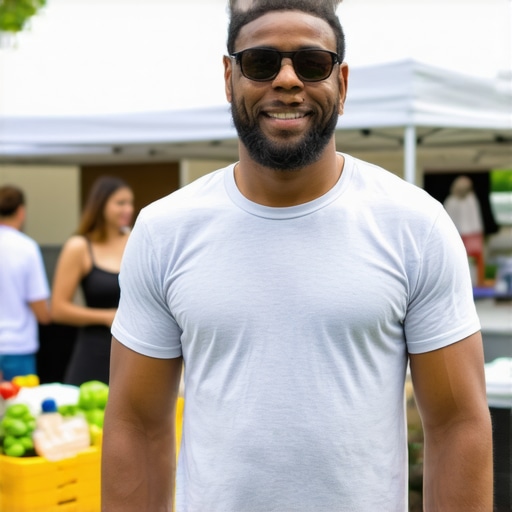 Business owner engaging with community at local festival, strengthening neighborhood ties.